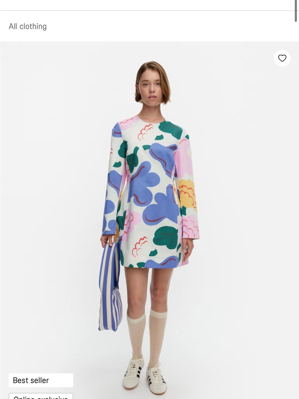 Marimekko Iloinen Kukasta Kukkaan Dress Sz US 6/36 - Picture 2 of 14